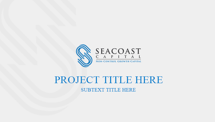 Diseño de PowerPoint por Best Design Hub para Seacoast Capital | Diseño #20268437
