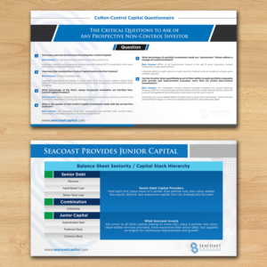 Design de PowerPoint par ecorokerz pour Seacoast Capital | Design : #20279280
