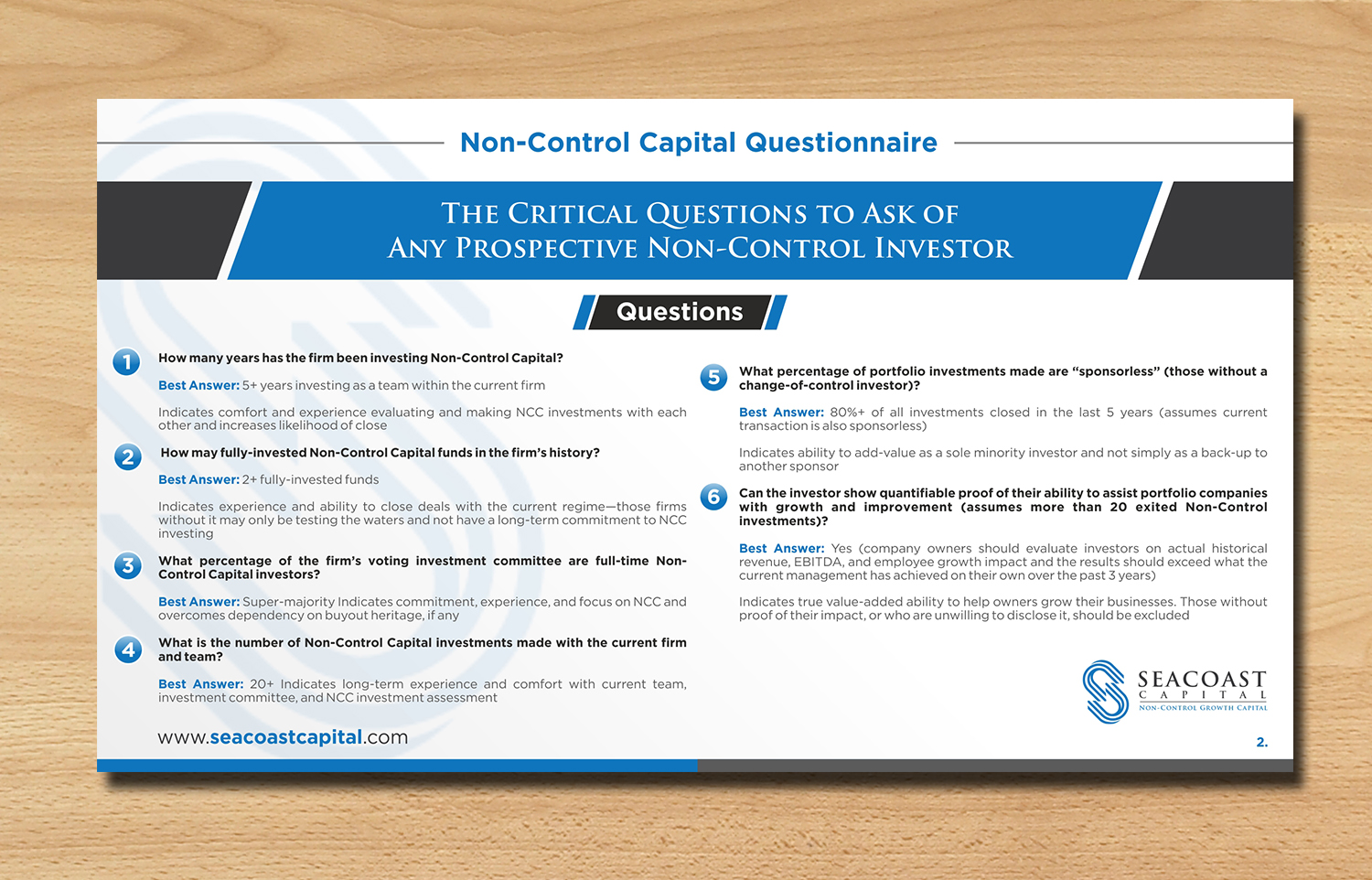 Diseño de PowerPoint por ecorokerz para Seacoast Capital | Diseño #20319518