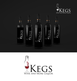 Logo Design by Farooq Zahid for Kegs and More Liquor | Design: #20294543