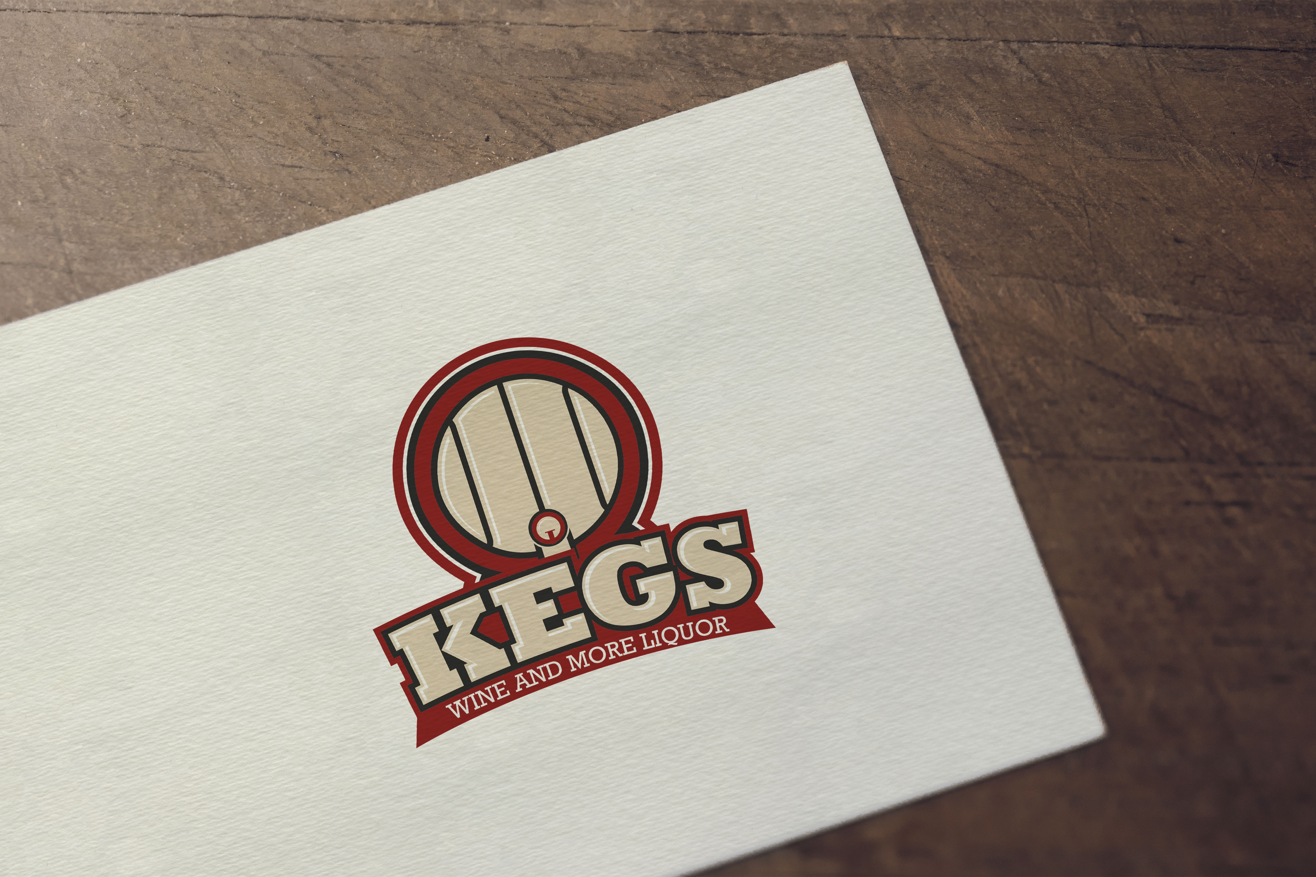 Logo Design by Farooq Zahid for Kegs and More Liquor | Design #20659293