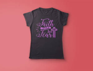 Faith Over Fear 365 Christian Women Design | Design de T-shirt par Kero