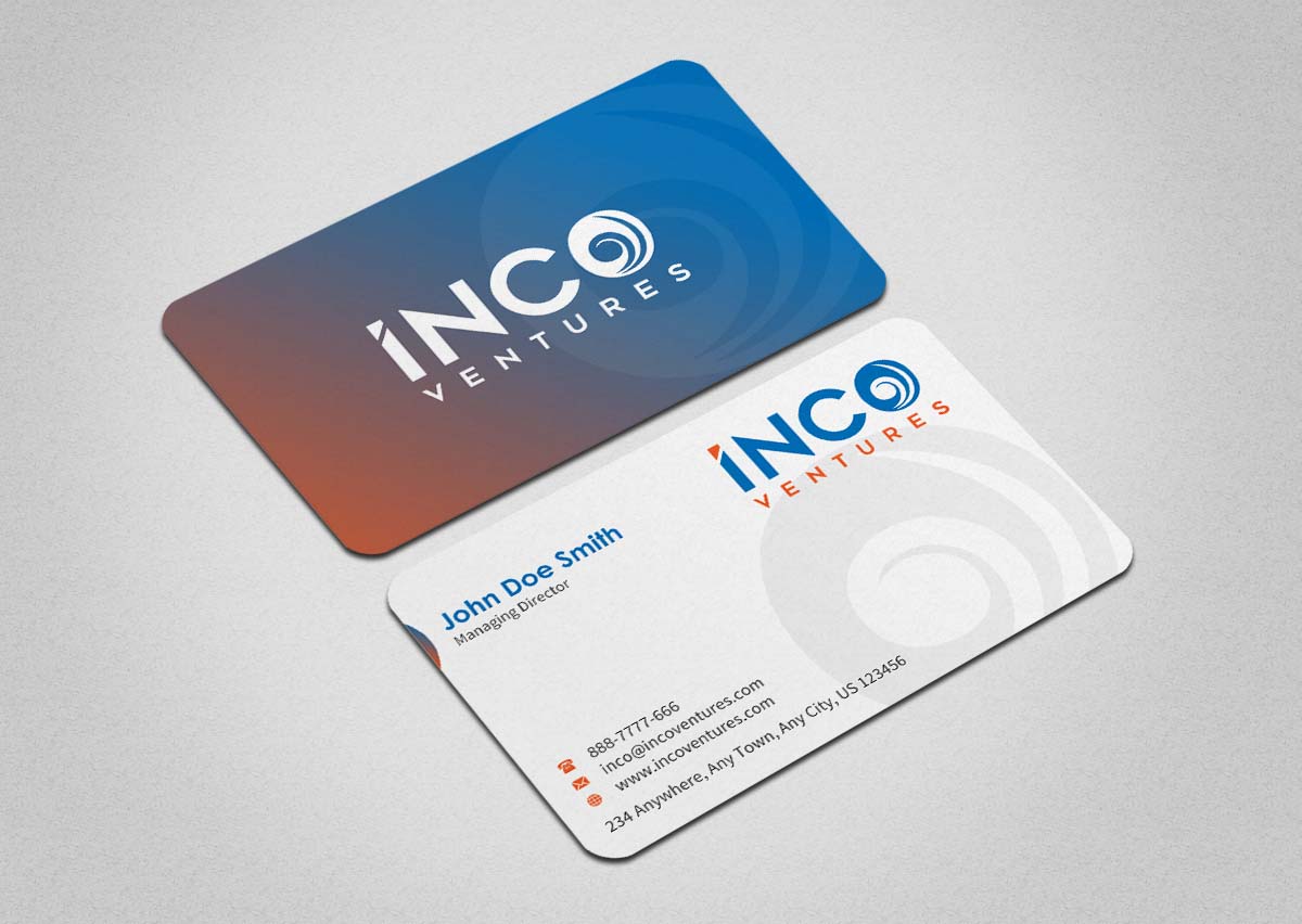 Design de Carte de Visite par INDIAN_Ashok pour INCO Ventures | Design #20274184