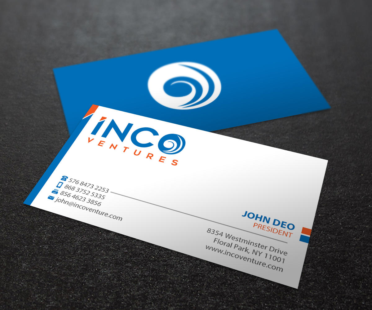 Business Card Design by Brand aid for INCO Ventures | Design #20278416
