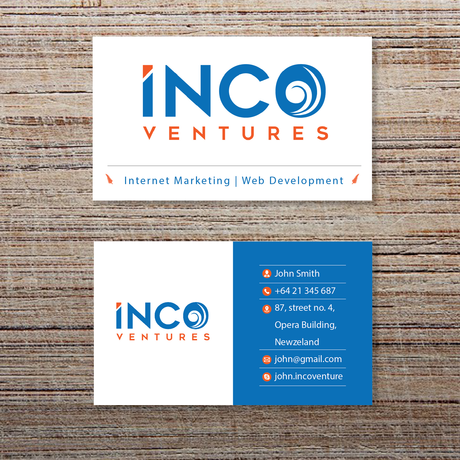 Design de Carte de Visite par Mayur Bhutada pour INCO Ventures | Design #20289931