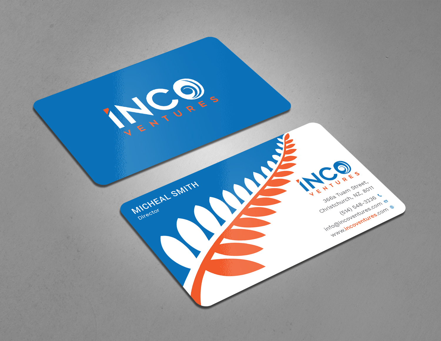 Diseño de Tarjeta de Presentación por Tripti Ranjan Gain para INCO Ventures | Diseño #20277507