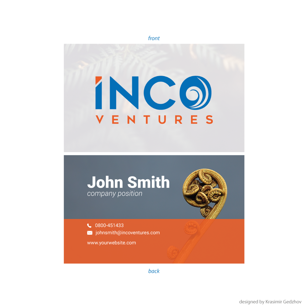Business Card Design by Krasimir Gedzhov for INCO Ventures | Design #20275988