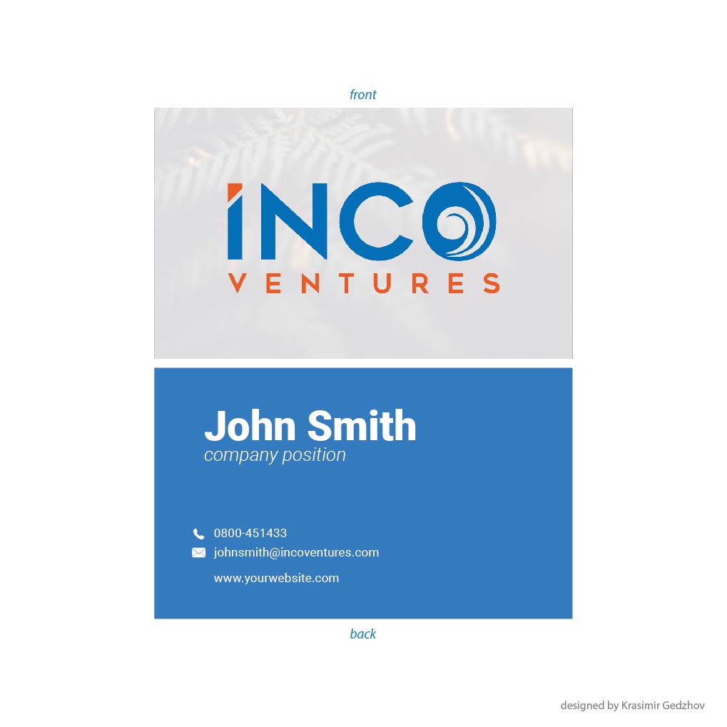 Business Card Design by Krasimir Gedzhov for INCO Ventures | Design #20275993
