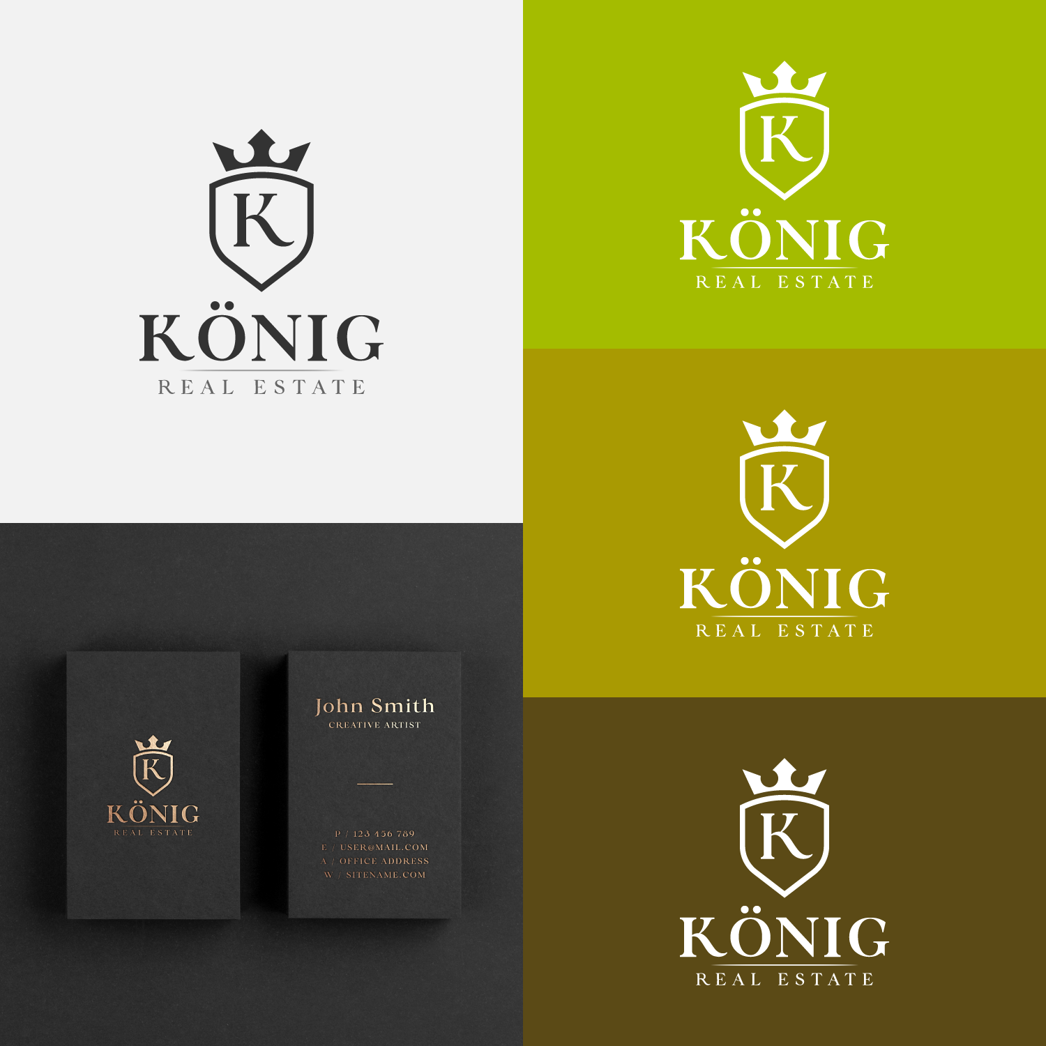 Logo Design by SlashGrid for König Real Estate GmbH  | Design #20303277