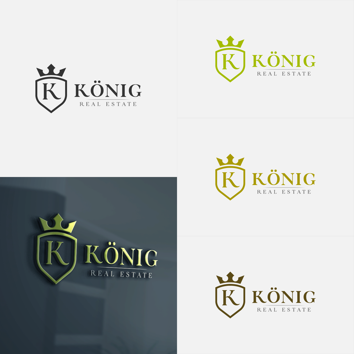Logo Design by SlashGrid for König Real Estate GmbH  | Design #20303332