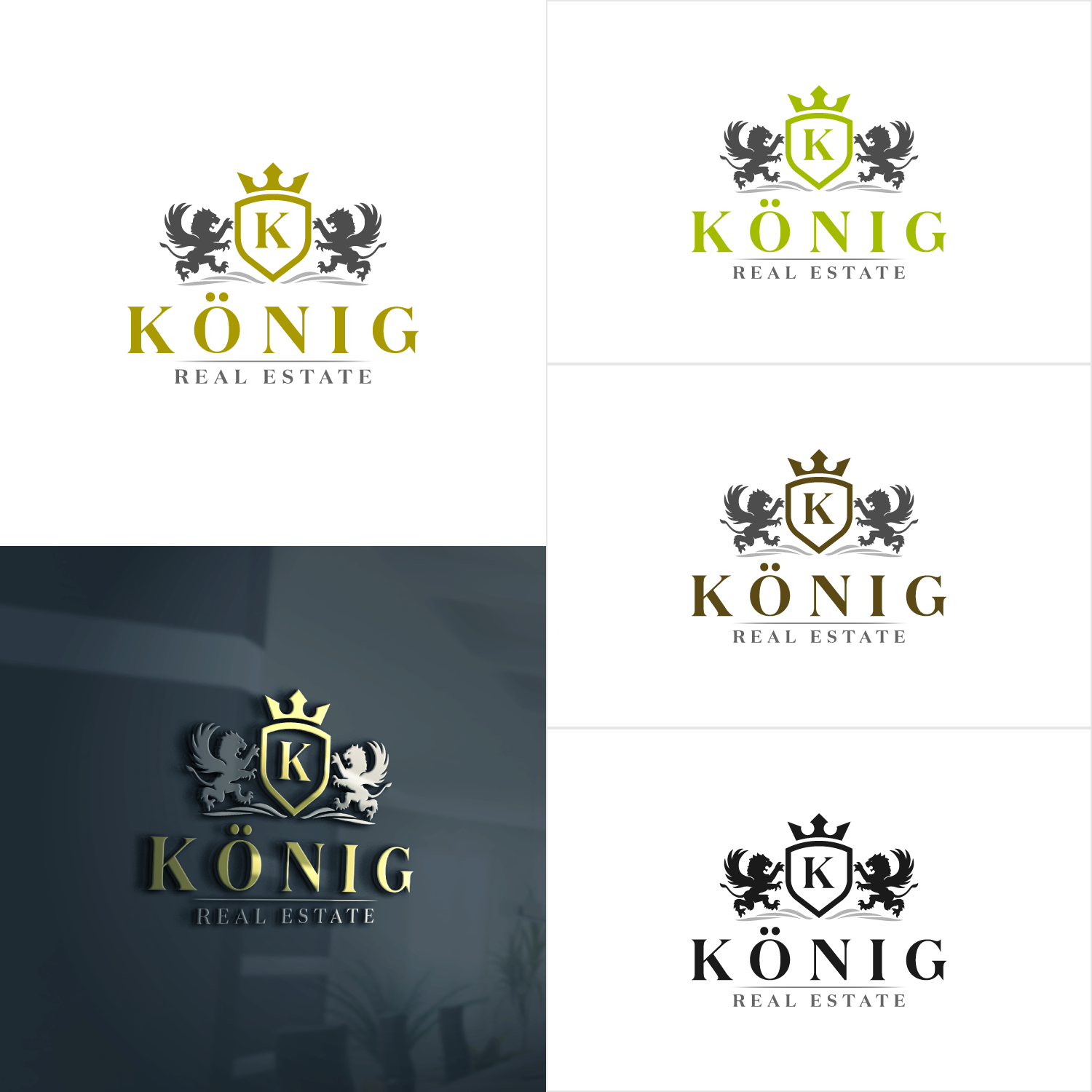 Logo Design by SlashGrid for König Real Estate GmbH  | Design #20314729