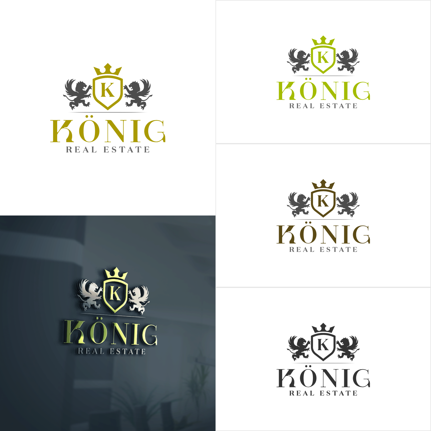 Logo Design by SlashGrid for König Real Estate GmbH  | Design #20314843