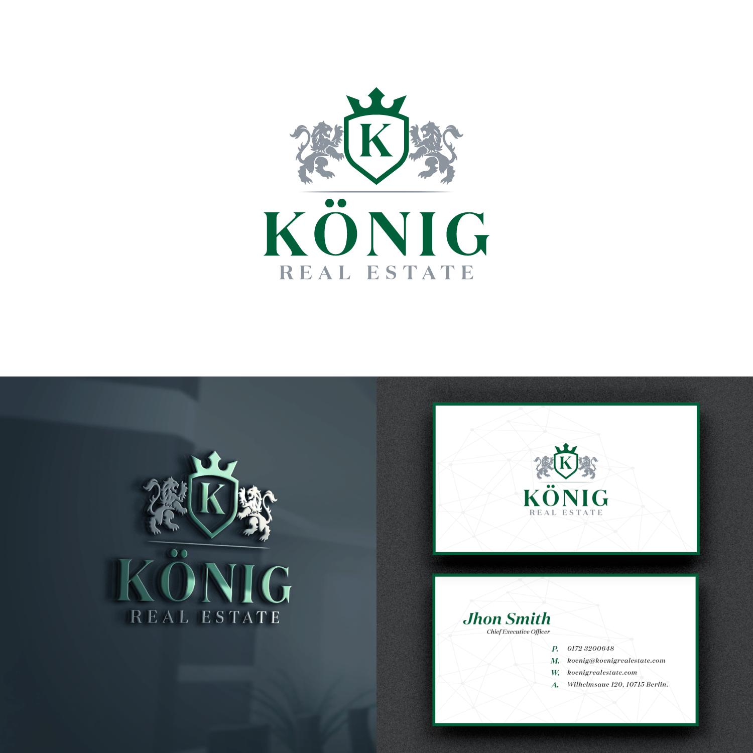 Logo Design by SlashGrid for König Real Estate GmbH  | Design #20333610