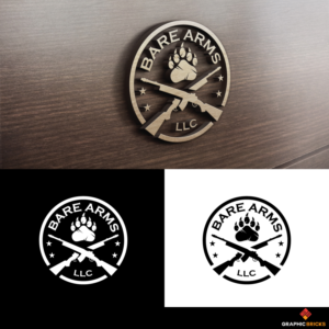 Bare Arms in the position of the word Grizzly and LLC in position of Bear. | Logo Design by Graphic Bricks