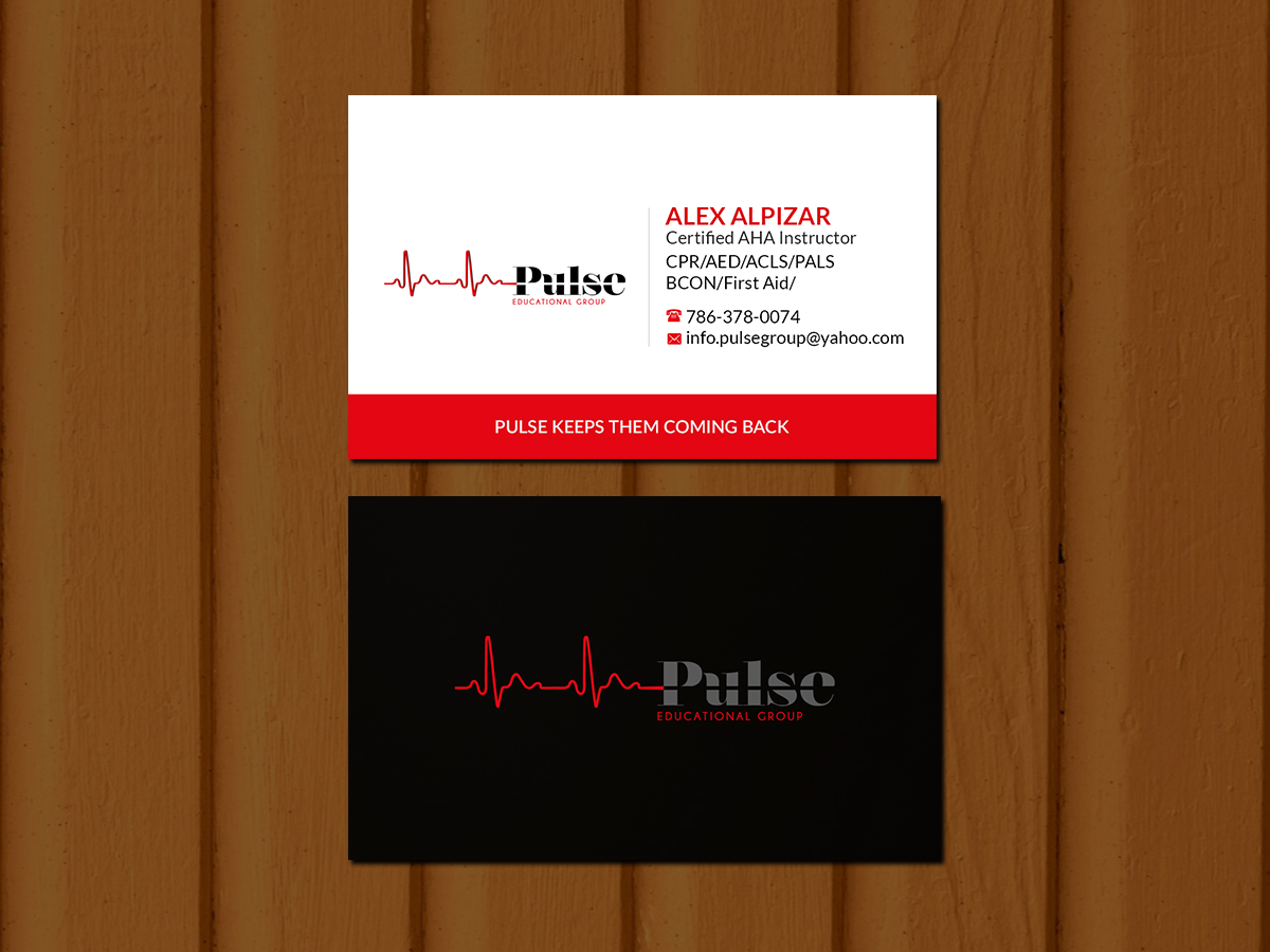 Business Card Design by Creations Box 2015 for Pulse Educational Group | Design #20287702