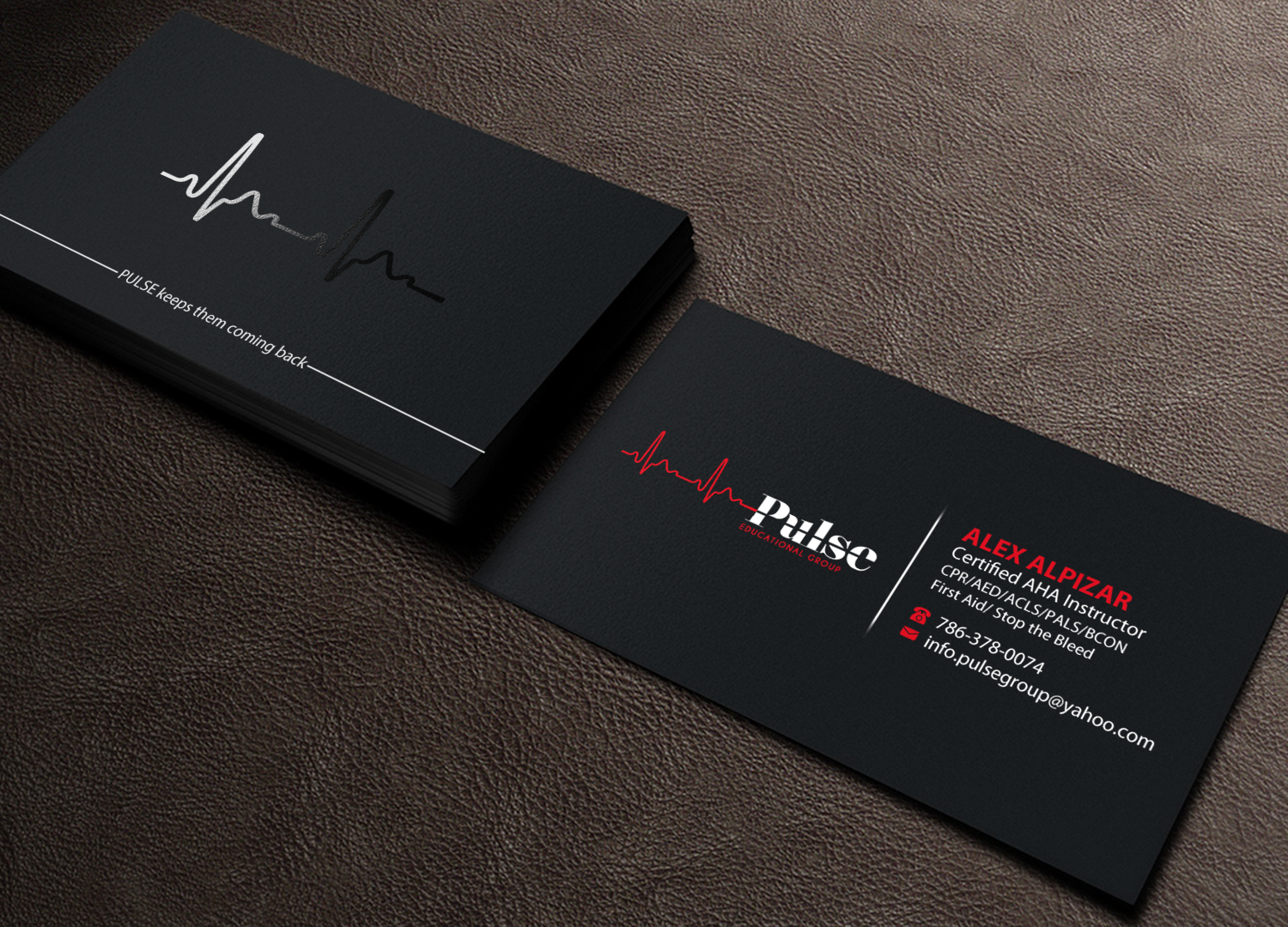 Diseño de Tarjeta de Presentación por Brand aid para Pulse Educational Group | Diseño #20281071