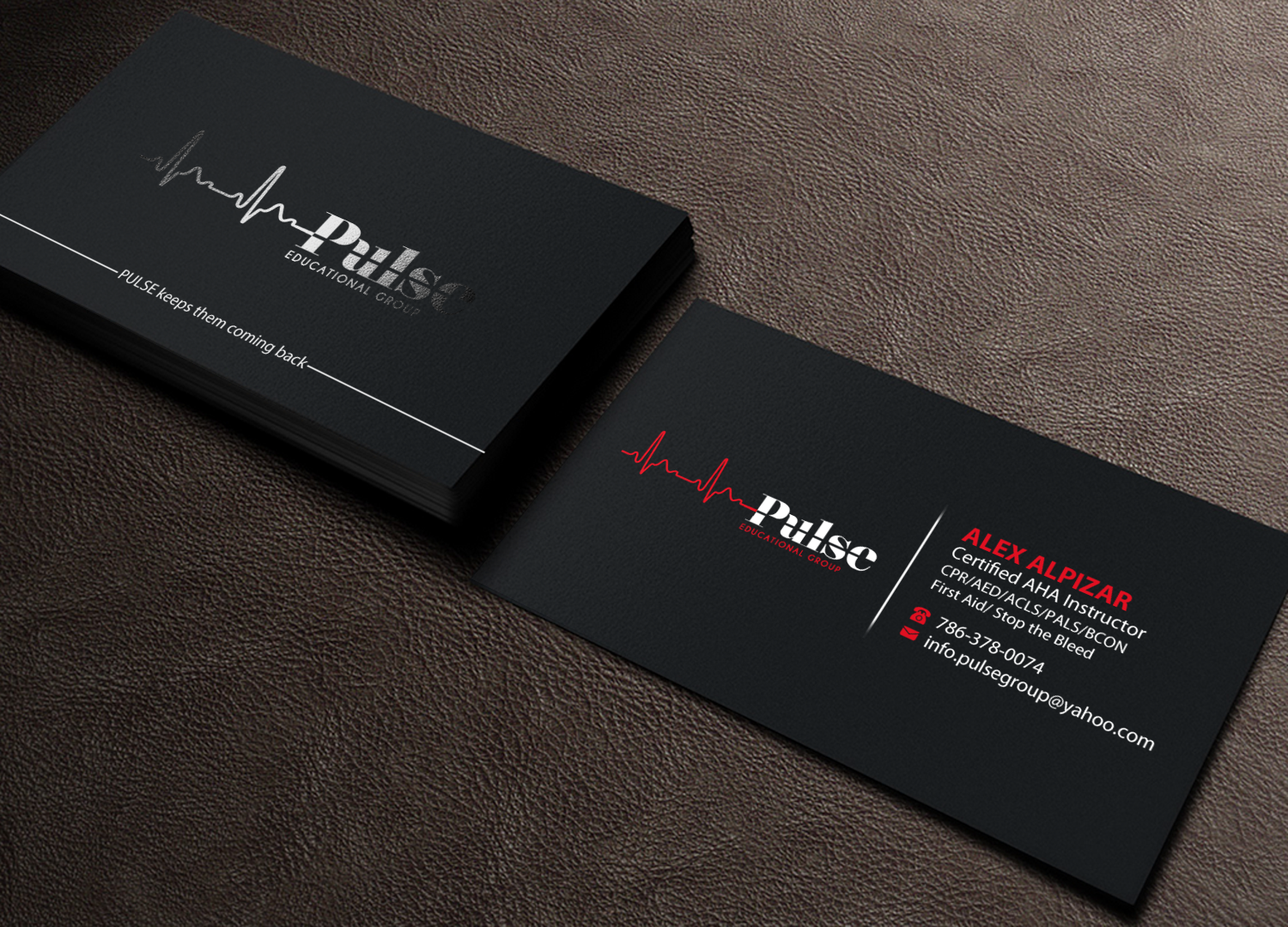 Diseño de Tarjeta de Presentación por Brand aid para Pulse Educational Group | Diseño #20281075