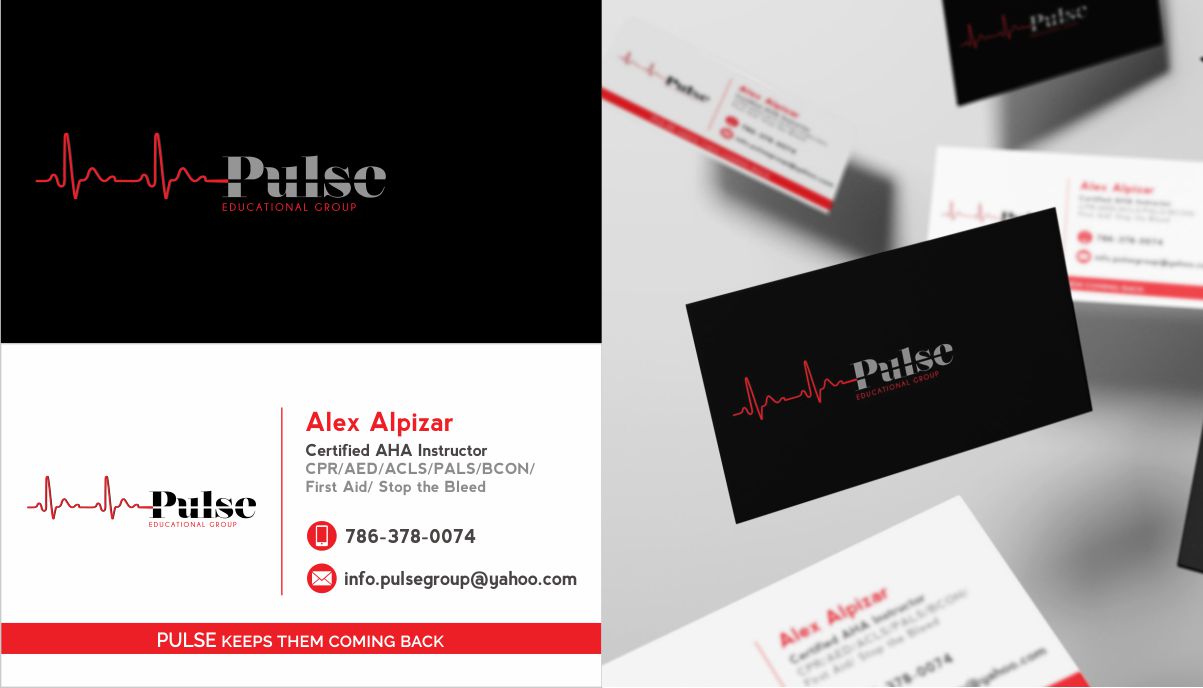 Diseño de Tarjeta de Presentación por jalusani para Pulse Educational Group | Diseño #20275798