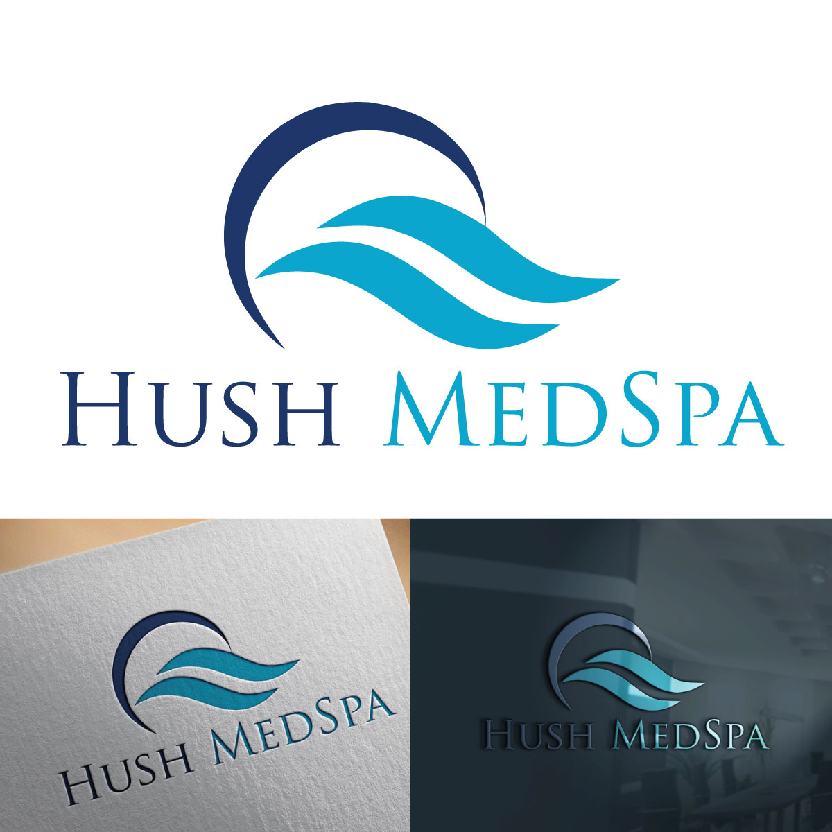 Logo Design by JAFRIN for Hush MedSpa | Design #20275797