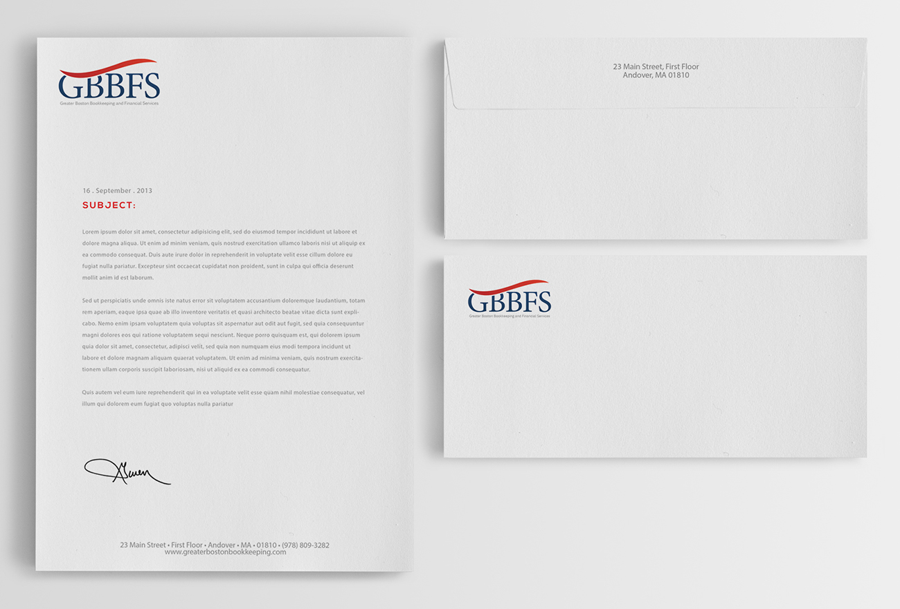 Stationery Design by BrandWar for Greater Boston Bookkeeping and Financial Services | Design #2959658