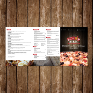 Menü-Design von debdesign für Koko's Pizza | Design: #20323995