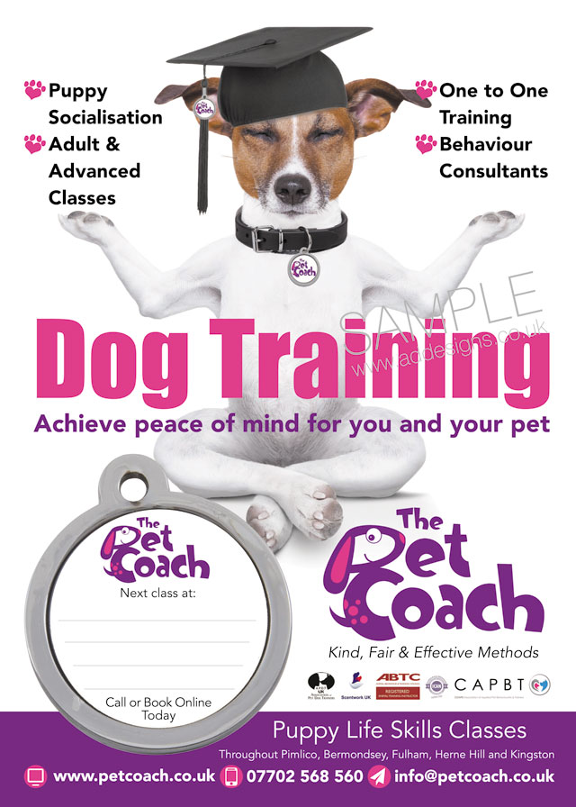 Modern, Upmarket, Dog Training Flyer Design for a Company by the