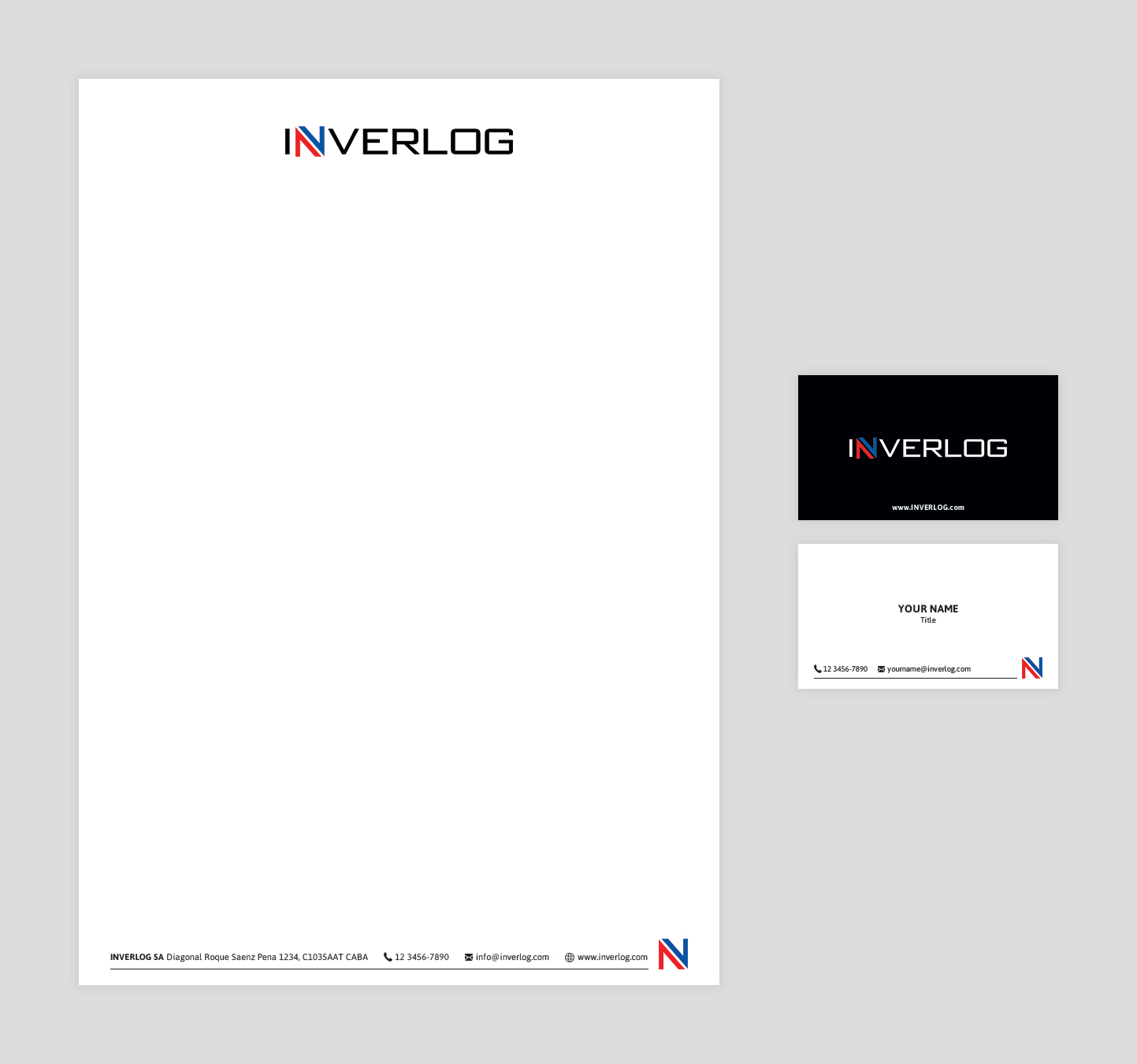 Design de Papeterie par MIND pour INVERLOG SA | Design #20289347