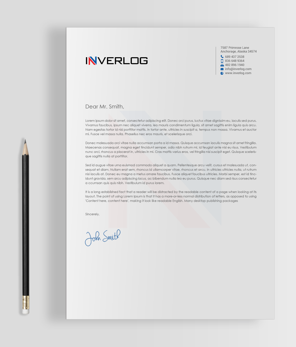 Stationery Design by chandrayaan.creative for INVERLOG SA | Design #20290552