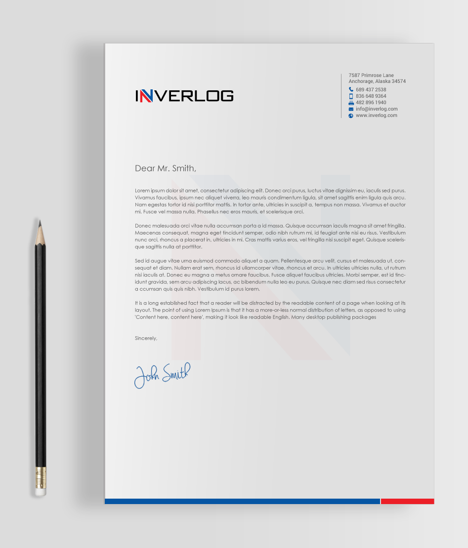 Stationery Design by chandrayaan.creative for INVERLOG SA | Design #20290555