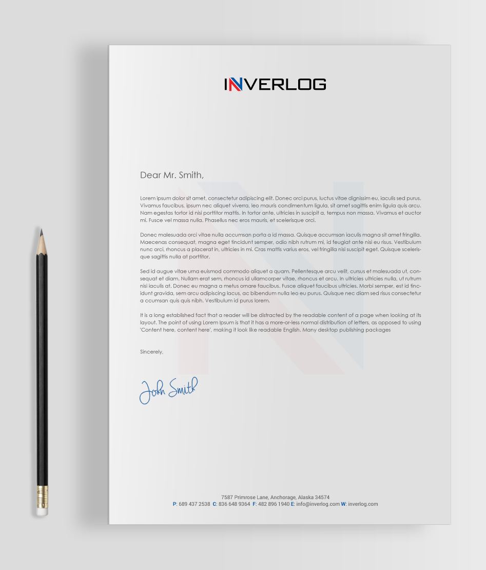 Stationery Design by chandrayaan.creative for INVERLOG SA | Design #20290559