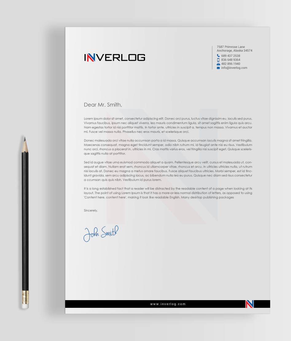 Stationery Design by chandrayaan.creative for INVERLOG SA | Design #20290561