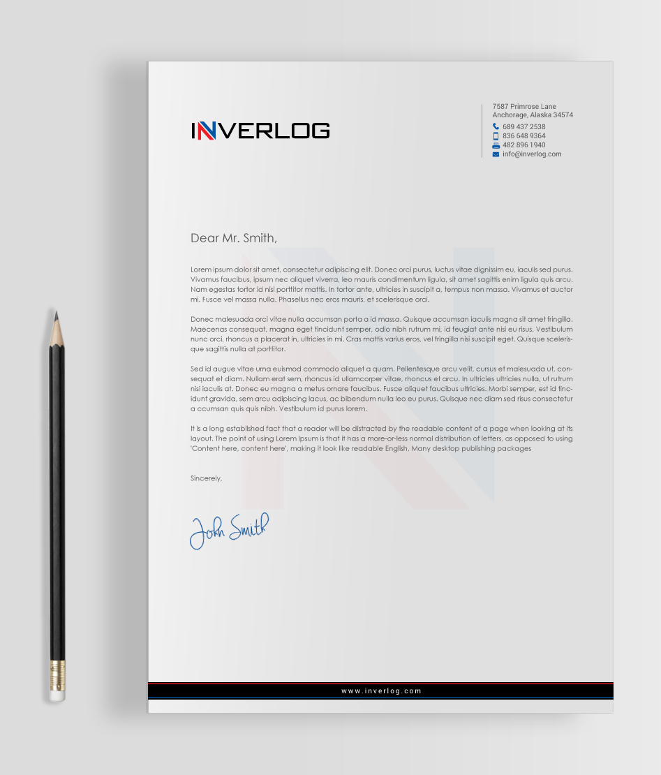 Stationery Design by chandrayaan.creative for INVERLOG SA | Design #20290562