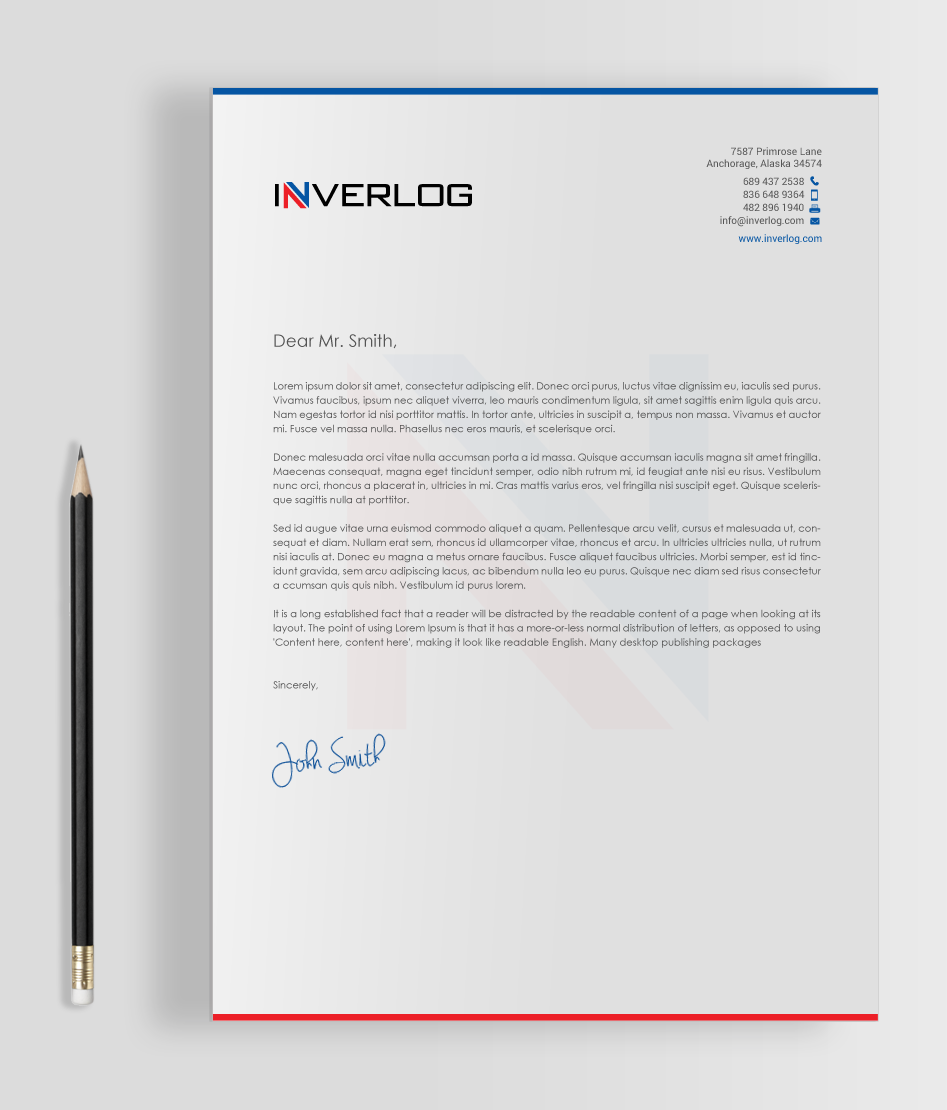 Stationery Design by chandrayaan.creative for INVERLOG SA | Design #20290564
