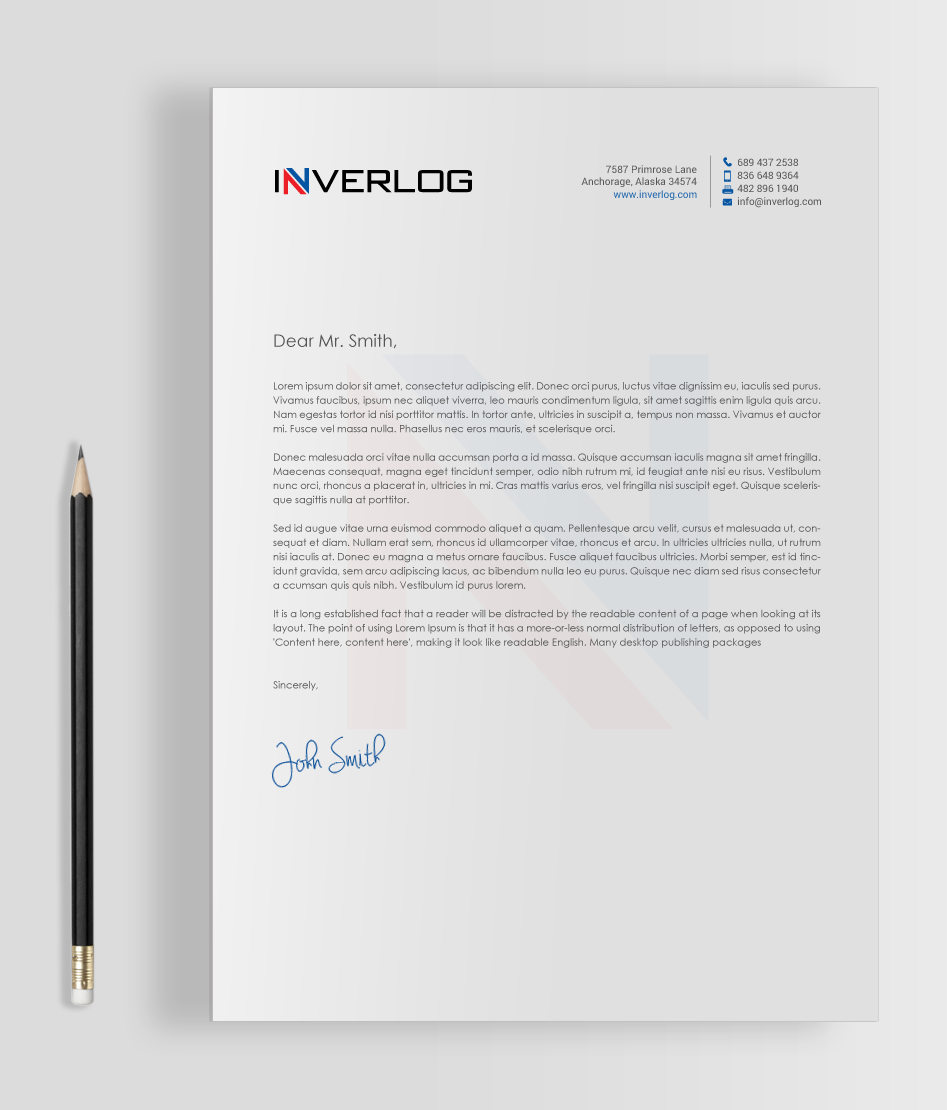 Stationery Design by chandrayaan.creative for INVERLOG SA | Design #20290565