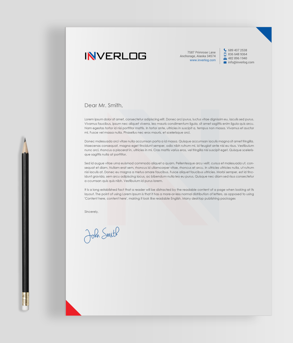 Stationery Design by chandrayaan.creative for INVERLOG SA | Design #20290566