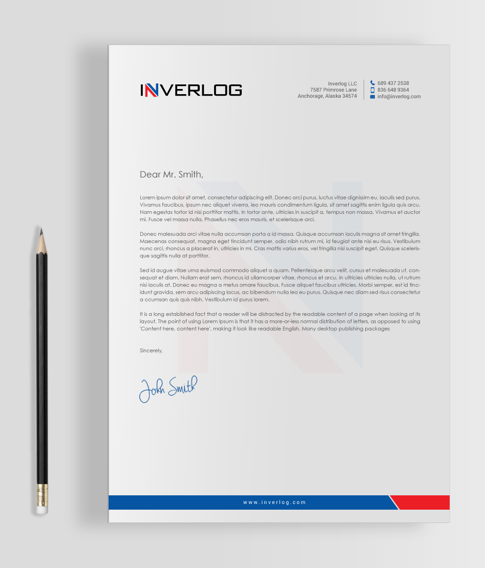 Design de Papeterie par chandrayaan.creative pour INVERLOG SA | Design #20290570