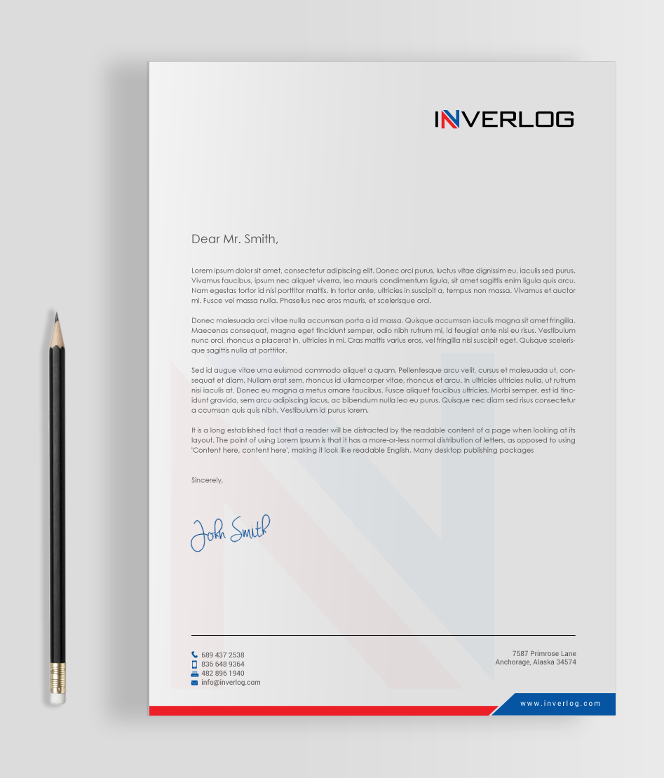 Stationery Design by chandrayaan.creative for INVERLOG SA | Design #20290571