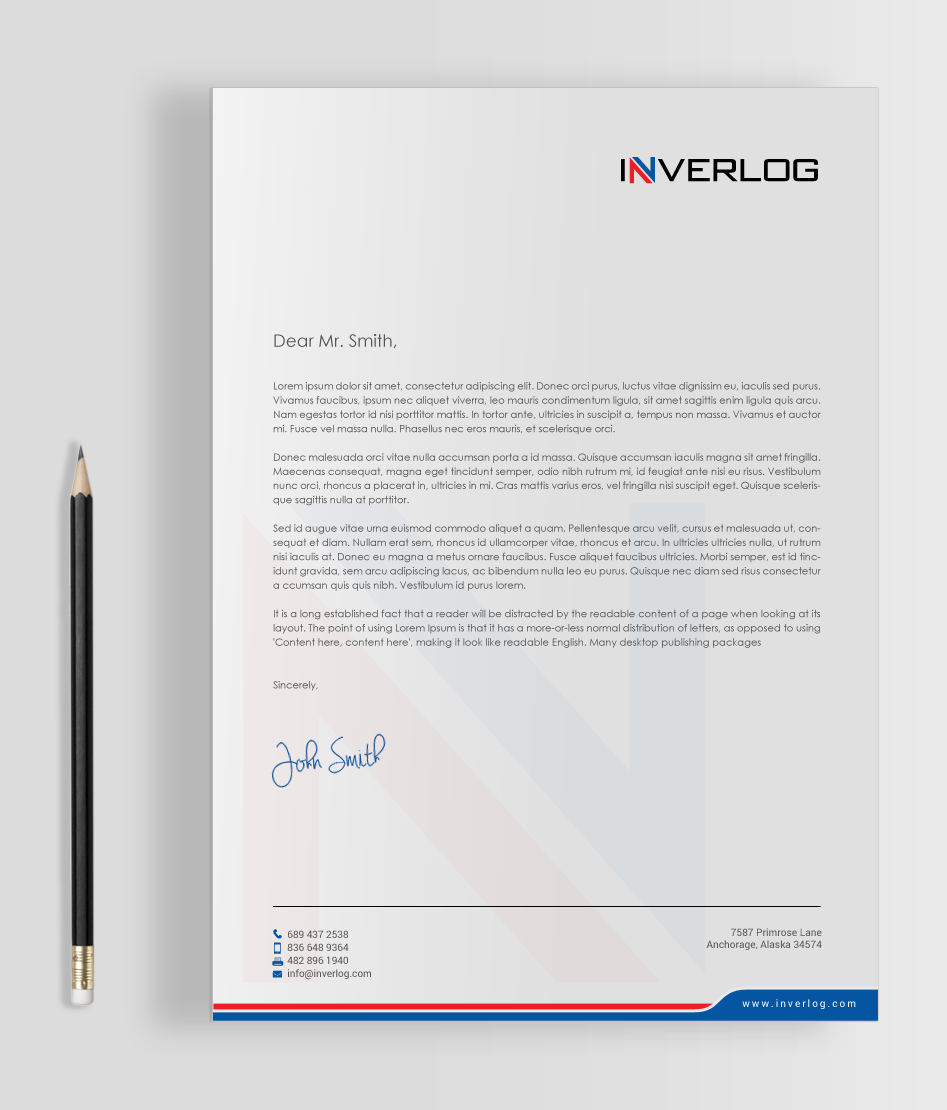 Stationery Design by chandrayaan.creative for INVERLOG SA | Design #20290573