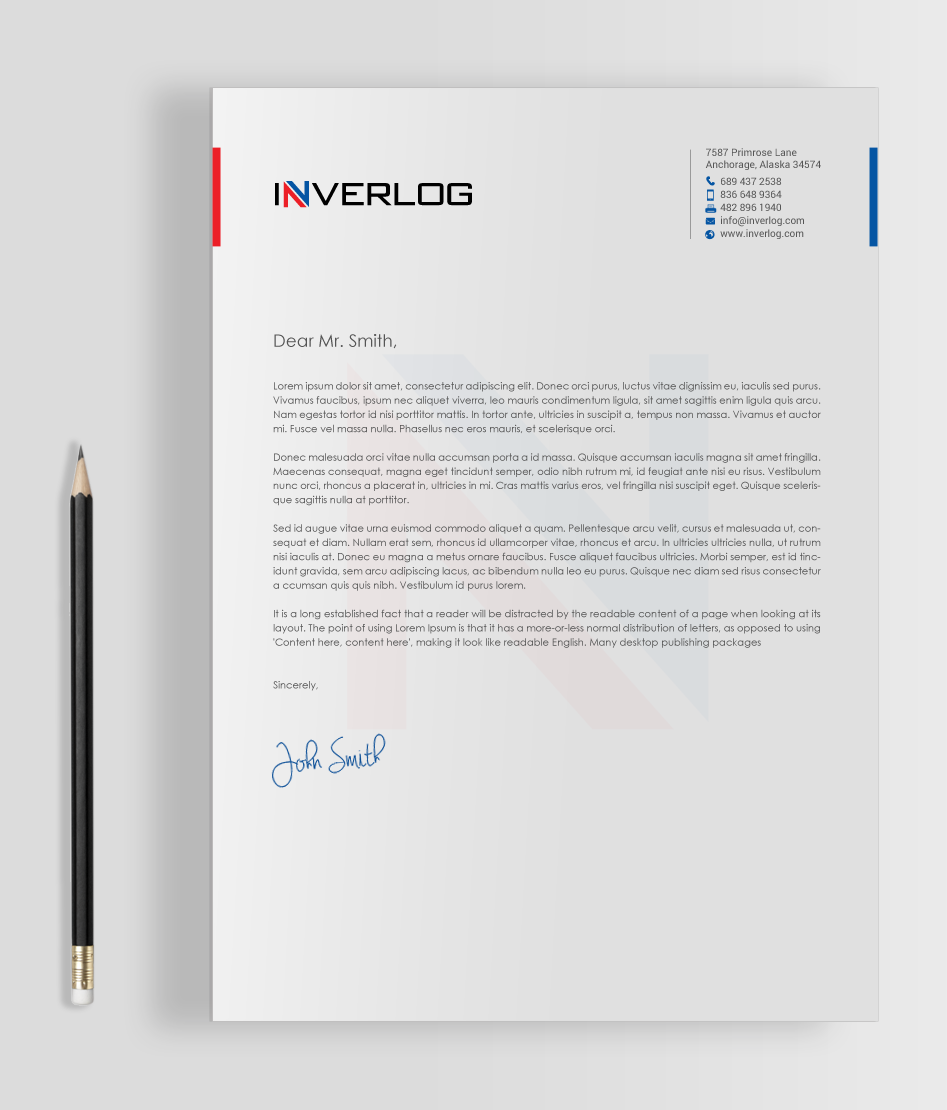 Stationery Design by chandrayaan.creative for INVERLOG SA | Design #20290574
