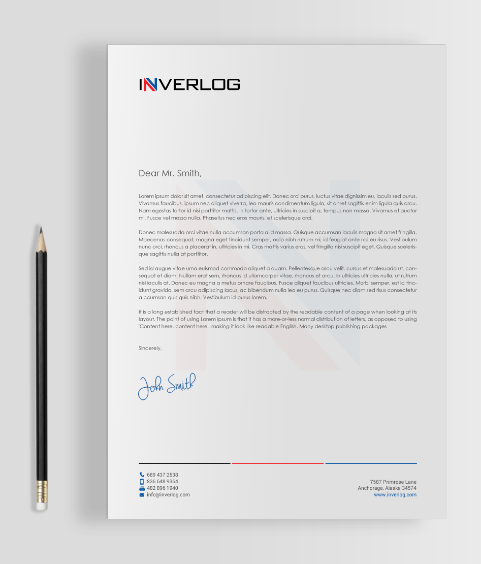 Stationery Design by chandrayaan.creative for INVERLOG SA | Design #20290576