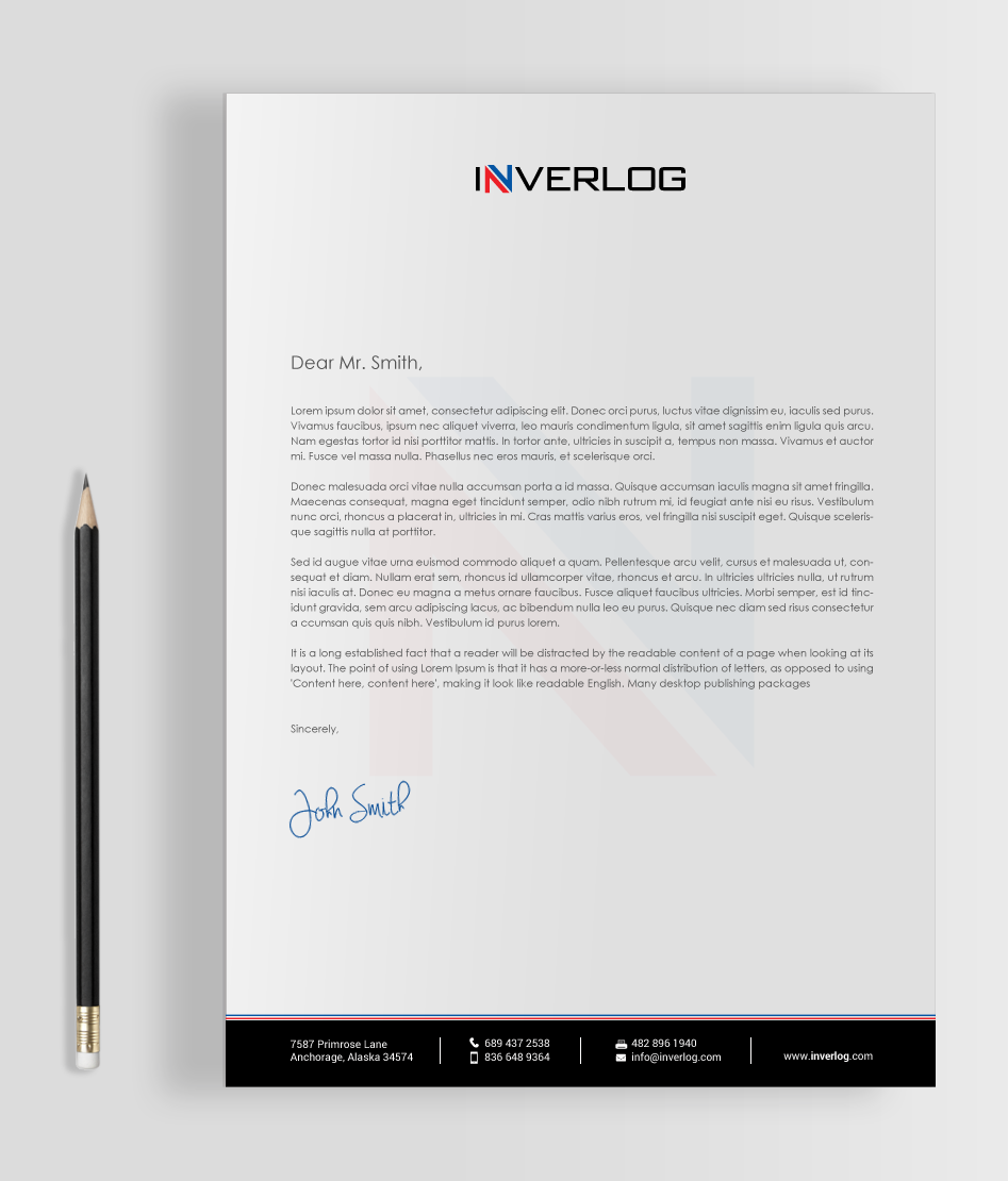 Stationery Design by chandrayaan.creative for INVERLOG SA | Design #20290577