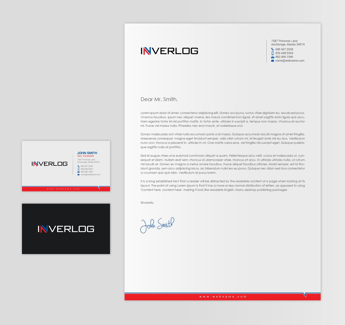 Stationery Design by chandrayaan.creative for INVERLOG SA | Design #20320521