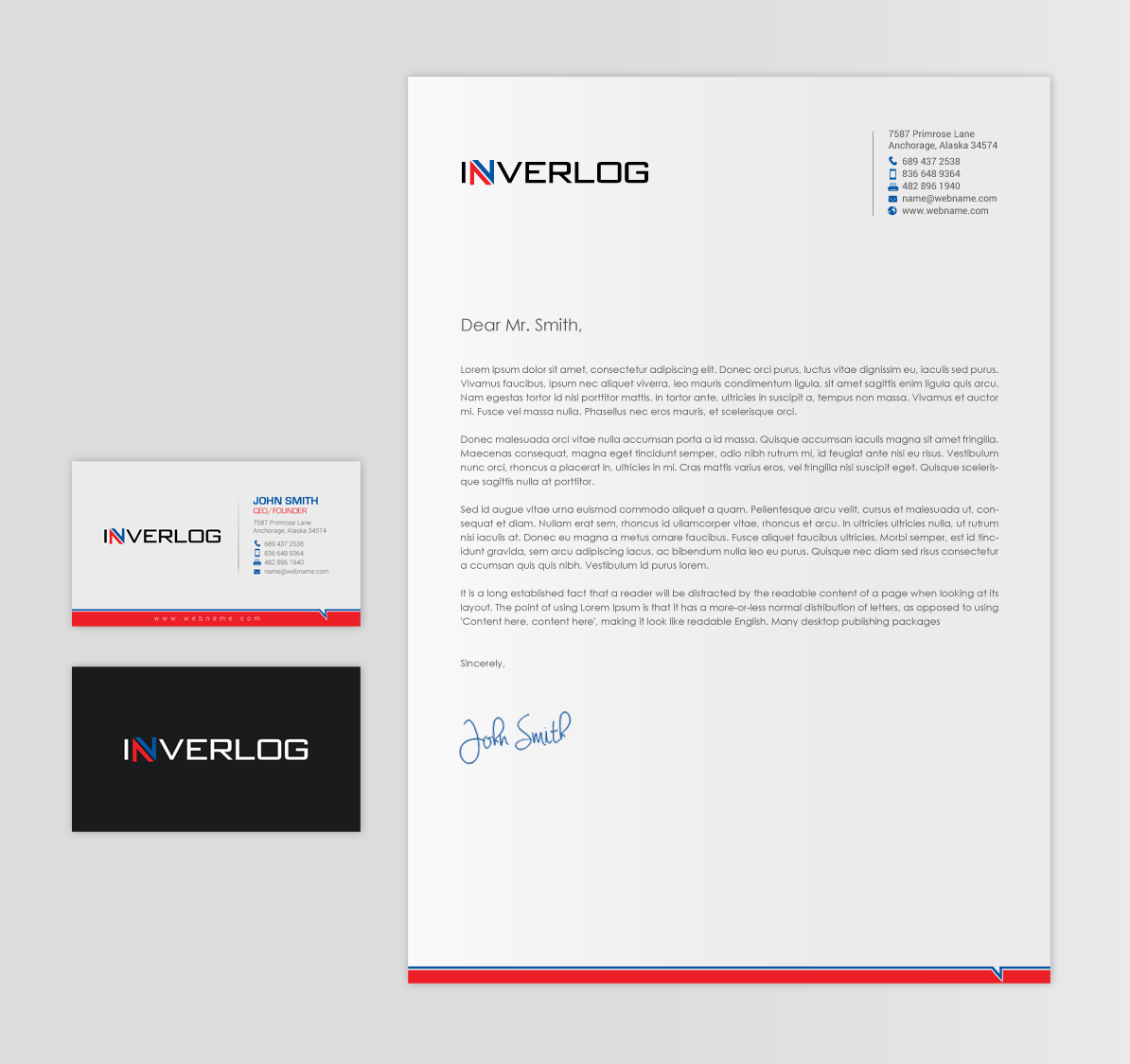 Stationery Design by chandrayaan.creative for INVERLOG SA | Design #20320527