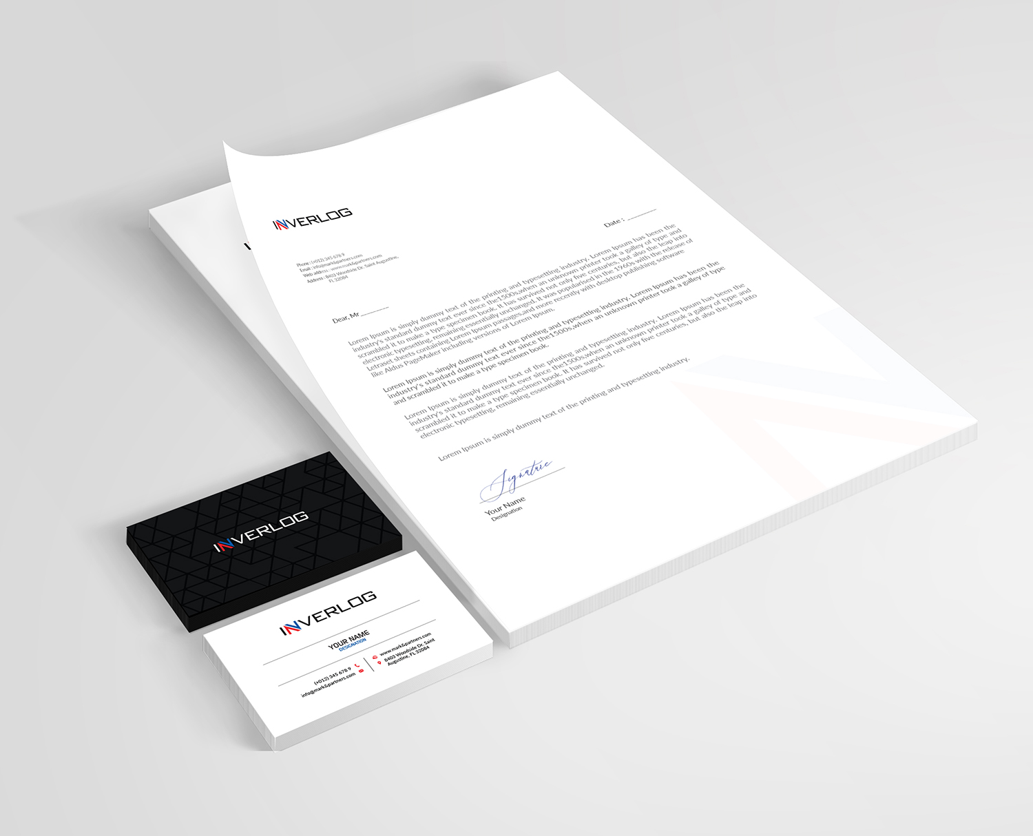 Stationery Design by bdesigner9 for INVERLOG SA | Design #20298332