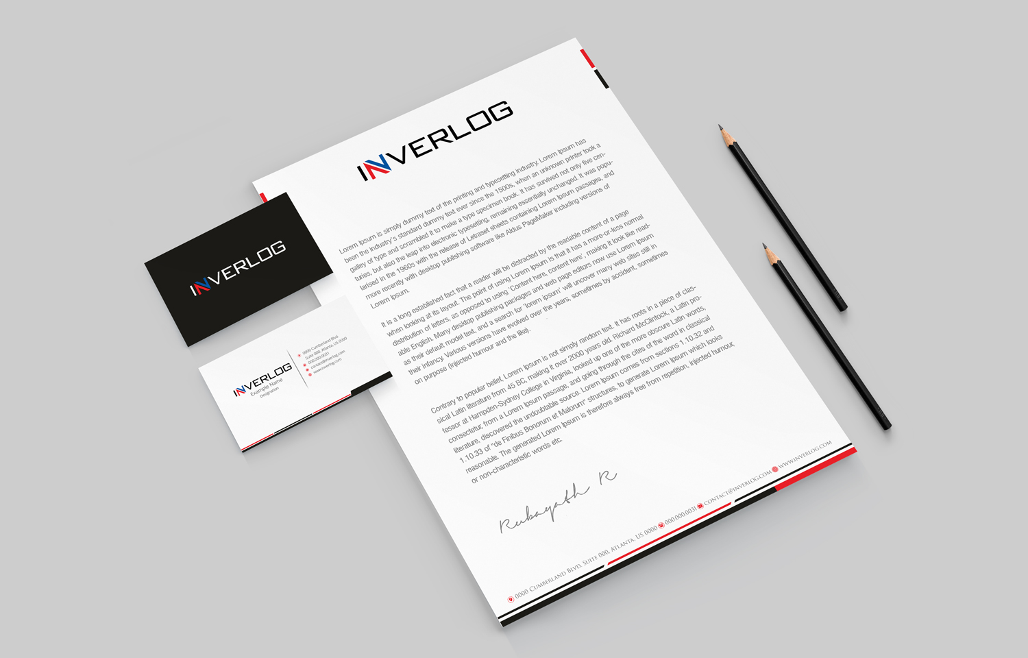 Stationery Design by Petter Goms for INVERLOG SA | Design #20320773