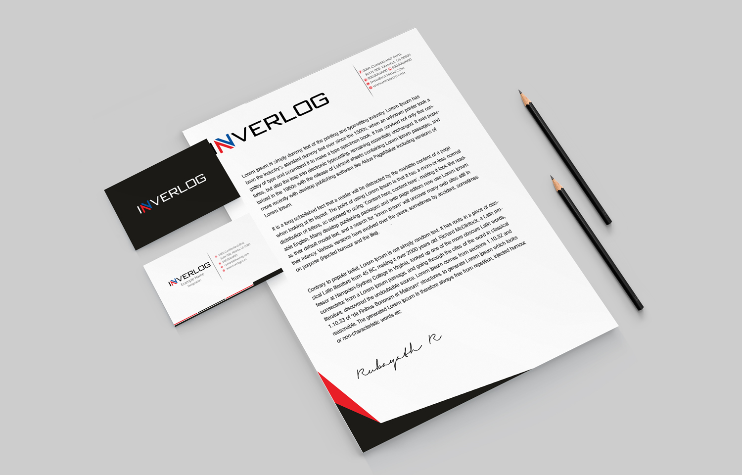 Stationery Design by Petter Goms for INVERLOG SA | Design #20321810
