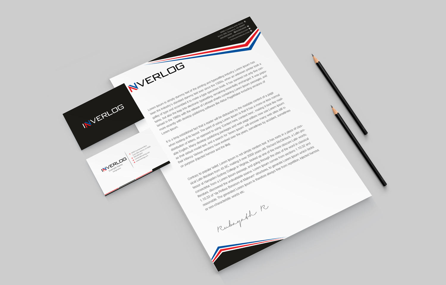 Stationery Design by Petter Goms for INVERLOG SA | Design #20321811