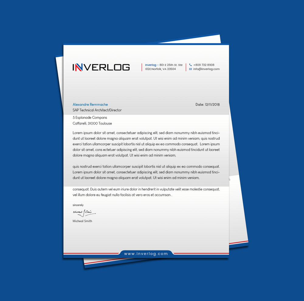 Stationery Design by alex_etel for INVERLOG SA | Design #20286478