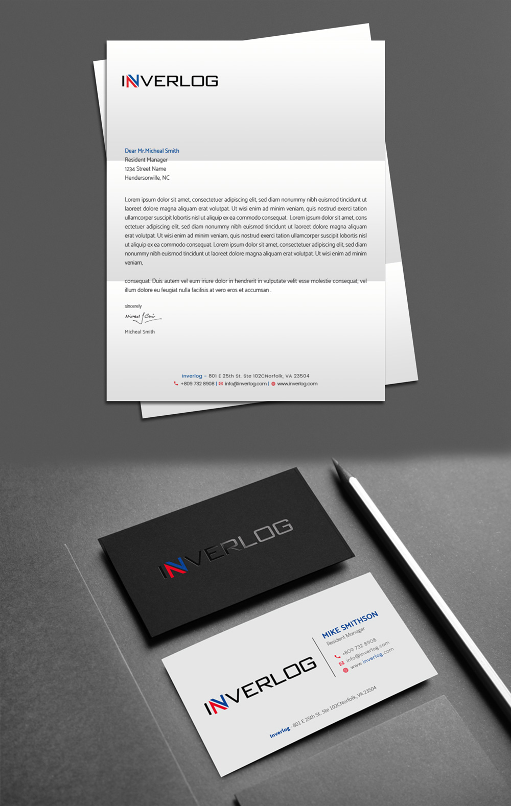 Stationery Design by alex_etel for INVERLOG SA | Design #20343861