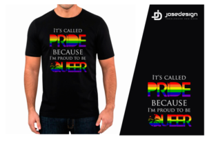 Queer clothing business needs a cute typographic t shirt design | Diseño de Camiseta por JoseDesign